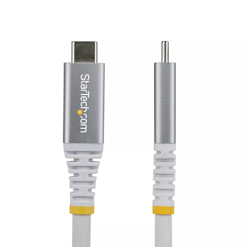 StarTech.com 3 m (10 pēdu) USB4 kabelis, 20 Gbps, USB-IF sertificēts USB-C kabelis, 60 W PD, 4K 120 Hz DP 1.4, TPE apvalks, balta USB-C vads