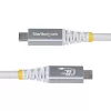 StarTech.com 3 m (10 pēdu) USB4 kabelis, 20 Gbps, USB-IF sertificēts USB-C kabelis, 60 W PD, 4K 120 Hz DP 1.4, TPE apvalks, balta USB-C vads