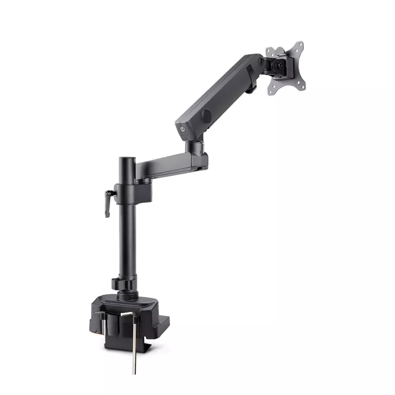 StarTech.com galda monitora statīva svira, līdz 40 collu ekrānam/17,6 mārciņas (8 kg), mehāniska, ar atsperi atbalstīta svira, C-skava/cauruma stiprinājums, uzstādīšana no augšas, bezinstrumentu regulēšana