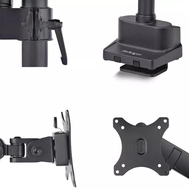 StarTech.com galda monitora statīva svira, līdz 40 collu ekrānam/17,6 mārciņas (8 kg), mehāniska, ar atsperi atbalstīta svira, C-skava/cauruma stiprinājums, uzstādīšana no augšas, bezinstrumentu regulēšana