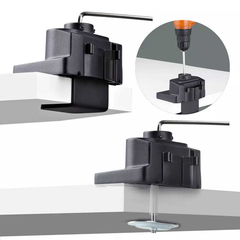 StarTech.com galda monitora statīva svira, līdz 40 collu ekrānam/17,6 mārciņas (8 kg), mehāniska, ar atsperi atbalstīta svira, C-skava/cauruma stiprinājums, uzstādīšana no augšas, bezinstrumentu regulēšana