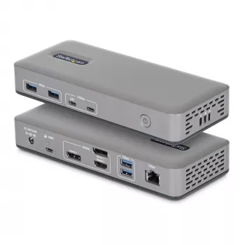 StarTech.com 199UE-USBC-DOCK klēpjdatora dokstacija/portu replikators, vadu, USB 3.2 Gen 2 (3.1 Gen 2) Type-C, pelēks