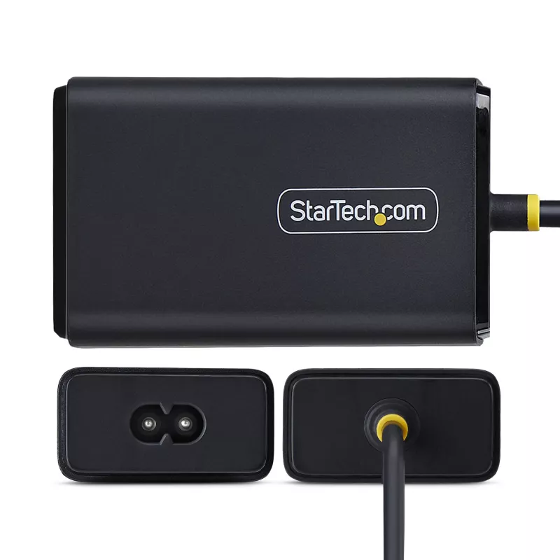 StarTech.com 65W USB-C klēpjdatora lādētājs, 1,5 m pievienots USB-C kabelis, strāvas adaptera bloks Dell, XPS, HP ProBook, MacBook Pro, Microsoft Surface Pro