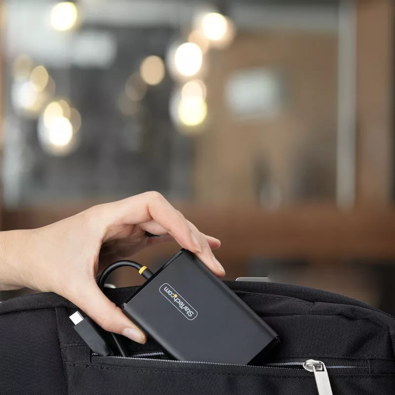 StarTech.com 65W USB-C klēpjdatora lādētājs, 1,5 m pievienots USB-C kabelis, strāvas adaptera bloks Dell, XPS, HP ProBook, MacBook Pro, Microsoft Surface Pro