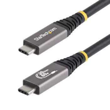 StarTech.com 3m (10ft) USB4 kabelis, 20 Gbit/s, USB-IF sertificēts USB-C kabelis, 60W PD, 4K 120Hz DP 2.1, TPE apvalks, melns USB-C vads