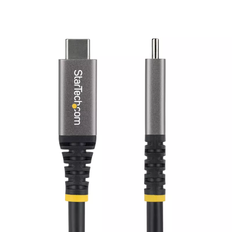 StarTech.com 3m (10ft) USB4 kabelis, 20 Gbit/s, USB-IF sertificēts USB-C kabelis, 60W PD, 4K 120Hz DP 2.1, TPE apvalks, melns USB-C vads