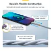 StarTech.com 2 m (6 pēdu) balts USB-C uzlādes kabelis, 60 W (3 A) PD, divslāņu pīta neilona/TPE apvalks, izturīgs USB C uzlādes vads, USB 2.0 klēpjdatora lādētāja kabelis