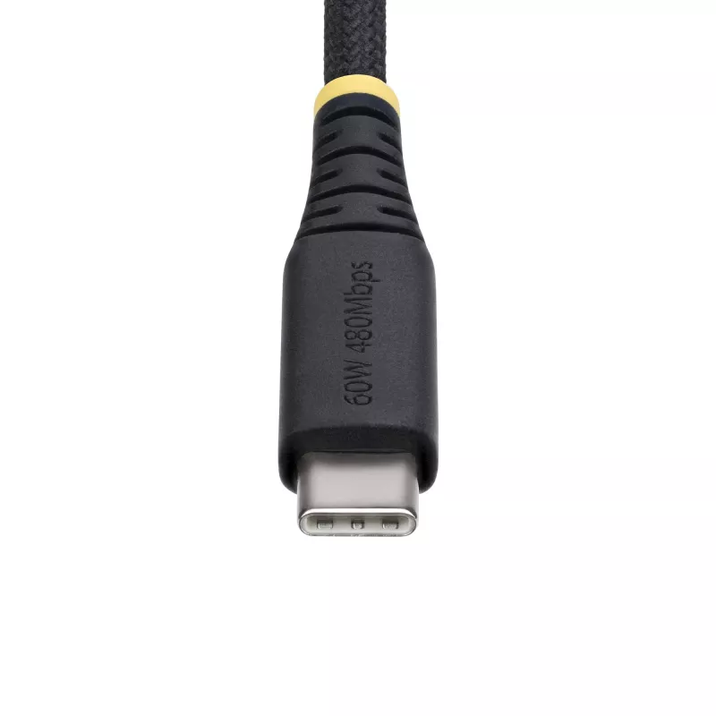 StarTech.com 3m (10ft) USB-C uzlādes kabelis, 60W (3A) PD, divslāņu pīts neilons/TPE apvalks, izturīgs USB C uzlādes vads, USB 2.0 klēpjdatora lādētāja kabelis