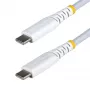 StarTech.com 30 cm (1 pēda) balts USB-C uzlādes kabelis, 60 W (3 A) PD, divslāņu pīta neilona/TPE apvalks, izturīgs USB C uzlādes vads, USB 2.0 klēpjdatora lādētāja kabelis