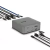 StarTech.com Thunderbolt 5 dokstacija, DP/HDMI, trīs monitoru doks līdz 4K 144 Hz vai diviem 8K 60 Hz, 5x USB porti, 140 W klēpjdatora uzlāde