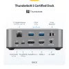 StarTech.com Thunderbolt 5 dokstacija, DP/HDMI, trīs monitoru doks līdz 4K 144 Hz vai diviem 8K 60 Hz, 5x USB porti, 140 W klēpjdatora uzlāde