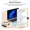 StarTech.com 4 portu USB-A centrmezgls, 5 Gbps, kopnes barošana, USB-A uz 4x USB-A mini centrmezgls, īpaši garš 2 pēdu/61 cm resursdatora kabelis, PCR plastmasa, pārnēsājams galda/klēpjdatora USB centrmezgls