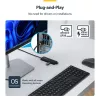 StarTech.com 4 portu USB-A centrmezgls, 5 Gbps, kopnes barošana, USB-A uz 4x USB-A mini centrmezgls, īpaši garš 2 pēdu/61 cm resursdatora kabelis, PCR plastmasa, pārnēsājams galda/klēpjdatora USB centrmezgls