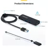 StarTech.com 4 portu USB-A centrmezgls, 5 Gbps, kopnes barošana, USB-A uz 4x USB-A mini centrmezgls, īpaši garš 2 pēdu/61 cm resursdatora kabelis, PCR plastmasa, pārnēsājams galda/klēpjdatora USB centrmezgls
