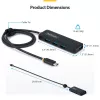 StarTech.com 4 portu USB-C centrmezgls, 5 Gbps, barots pa kopni, USB-C uz 4x USB-A mini centrmezgls, īpaši garš 2 pēdu/61 cm resursa kabelis, PCR plastmasa, pārnēsājams galddatora / klēpjdatora USB centrmezgls