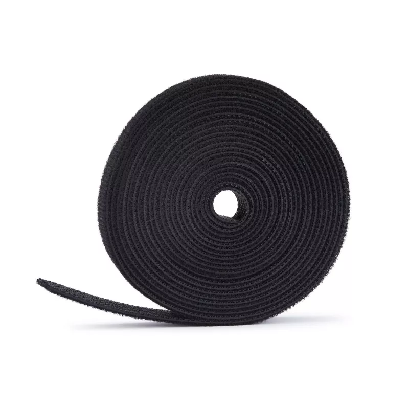 StarTech.com 22,8 m (75 pēdas) Āķa un cilpas ruļlis, 0,5 collas plats, melns, pēc izmēra griežami atkārtoti lietojami kabeļu saites, stiprinājuma lente, regulējami auduma aptinumi, lielapjoma ruļlis