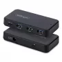 StarTech.com 4-Portu USB-C un USB-A centrmezgls, 5 Gbps, ar pašbarošanu, 2-in-1 USB-C un USB-A resursdatora kabelis, 1x USB-C un 3x USB-A (1x BC 1.2), 36 W strāvas adapteris iekļauts