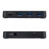 StarTech.com 4-Portu USB-C un USB-A centrmezgls, 5 Gbps, ar pašbarošanu, 2-in-1 USB-C un USB-A resursdatora kabelis, 1x USB-C un 3x USB-A (1x BC 1.2), 36 W strāvas adapteris iekļauts