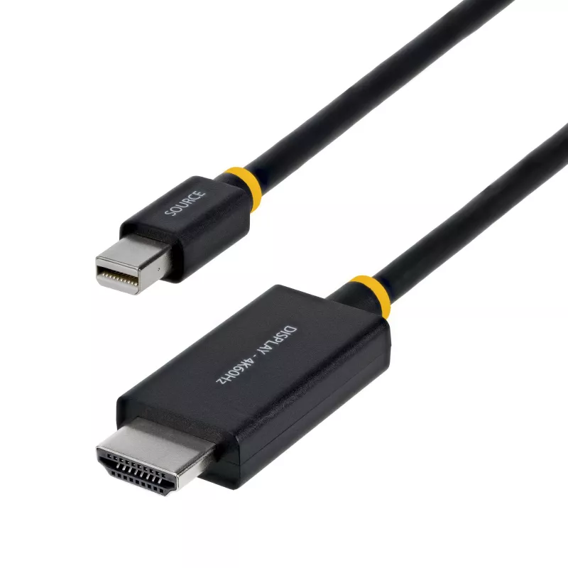 StarTech.com 1 m (3 pēdas) Mini DisplayPort–HDMI adaptera kabelis, 4K 60 Hz ar HBR3/HDCP 2.3/DPCP, MDP–HDMI 2.0, aktīvs video pārveidotājs, Mini DisplayPort galddatoram uz HDMI monitoru