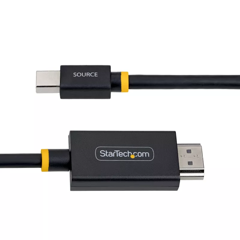 StarTech.com 1 m (3 pēdas) Mini DisplayPort–HDMI adaptera kabelis, 4K 60 Hz ar HBR3/HDCP 2.3/DPCP, MDP–HDMI 2.0, aktīvs video pārveidotājs, Mini DisplayPort galddatoram uz HDMI monitoru