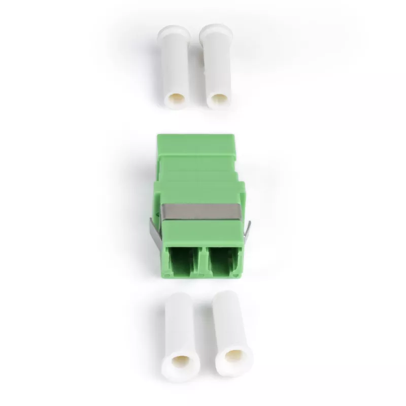 StarTech.com LC to LC Coupler 10 Pack, OS2 Single Mode SC Footprint LC Fiber Optic Coupler without Flange, LC/APC Duplex Adapter