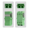 StarTech.com LC to LC Coupler 10 Pack, OS2 Single Mode SC Footprint LC Fiber Optic Coupler without Flange, LC/APC Duplex Adapter
