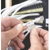 DYMO XTL laminēta stieples/kabeļa ietīšanas uzlīme | 21 mm x 39 mm | melns uz balta