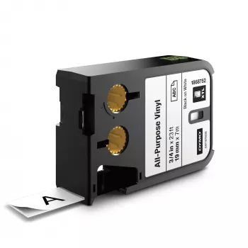 DYMO XTL universālas vinila etiķetes | 19 mm | melns uz balta, melns uz balta, melna, termotransfera, vinils, Beļģija, -40–60 °C