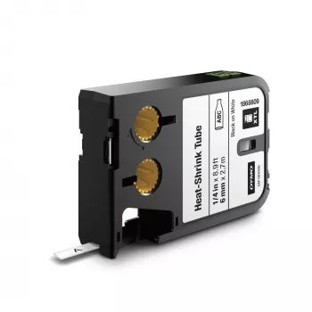 DYMO XTL Termosarūkošās etiķešu caurulītes | 6 mm x 2,7 m | Melns uz balta