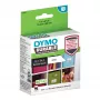 DYMO Oriģinālās LabelWriter Izturīgās Uzlīmes | 25 mm x 54 mm | Balts polipropilēns | 160 pašlīmējošas uzlīmes | Augsta veiktspēja | LabelWriter uzlīmju printeriem