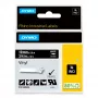 DYMO Rhino rūpnieciskās vinila uzlīmes | 19 mm x 5,5 m | Balta druka uz melna | Pašlīmējošas | paredzētas LabelManager un Rhino uzlīmju printeriem