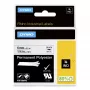 DYMO Rhino Industrial Permanent Polyester Labels | 6 mm x 5.5 m | Melns Print on White | Self-Adhesive | for Rhino & LabelManager Label Makers
