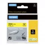 DYMO Rhino Industrial Heat-Shrink kabelis Label Tubes | 24 mm x 1,5 m | Melna druka uz dzeltena | Rhino etiķešu printeriem