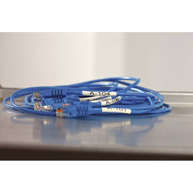 DYMO Rhino Industrial Heat-Shrink kabelis Label Tubes | 24 mm x 1,5 m | Melna druka uz dzeltena | Rhino etiķešu printeriem