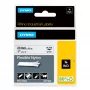 DYMO Rhino Industrial Flexible Nylon Labels | 24 mm x 3,5 m | Melns uz balta | Pašlīmējošs | LabelManager un Rhino etiķešu printeriem