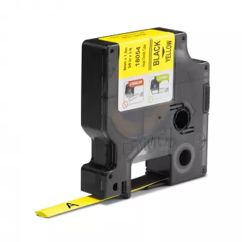 DYMO Rhino Industrial Heat-Shrink kabeļu marķēšanas uzmavas | 9 mm x 1,5 m | Melns uz dzeltena | Rhino etiķešu veidotājiem