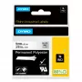 DYMO Rhino Industrial Permanent Polyester Labels | 9 mm x 5.5 m | Melns Print on Clear | Self-Adhesive | for LabelManager & Rhino Label Makers