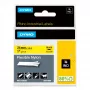 DYMO Rhino Industrial Flexible Nylon Labels | 24 mm x 3,5 m | Melna druka uz dzeltenas | Pašlīmējošas | paredzētas Rhino un LabelManager etiķešu printeriem