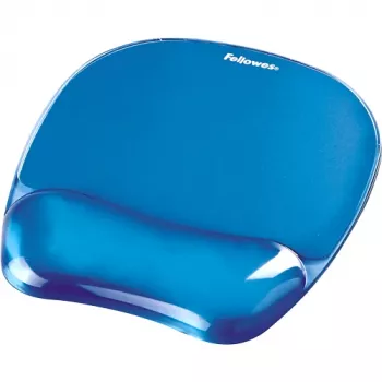 Fellowes peles paliktnis ar plaukstas balstu - Crystals gēla peles paliktnis ar neslīdošu gumijas pamatni - ergonomisks peles paliktnis datoram, klēpjdatoram, lietošanai mājas birojā - saderīgs ar lāzera un optiskajām pelēm - zils