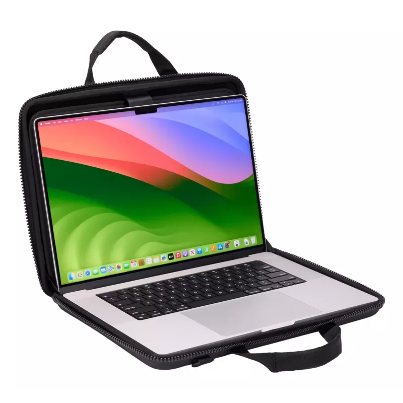 Thule Gauntlet 16 portatīvā datora soma 16 collu MacBook, melna, pastiprināta uzmava un aizsargājošs rāvējslēdzējs