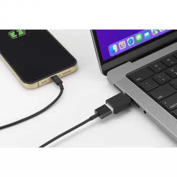 Kensington CA1010 USB-C uz USB-A V/S adapteris, USB-C, USB-A, melns