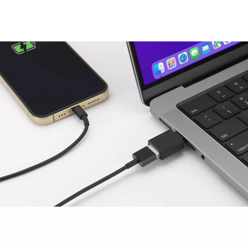 Kensington CA1010 USB-C uz USB-A V/S adapteris, USB-C, USB-A, melns