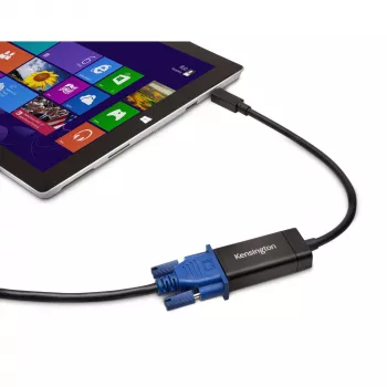 Kensington VM1000 Mini DisplayPort uz VGA adapteris, 0,14 m, Mini DisplayPort 1.2, VGA, vīrietis, sieviete, 1920 x 1080 pikseļi