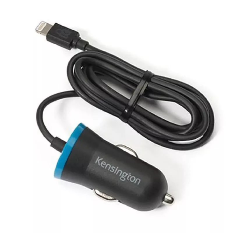 Kensington PowerBolt™ 2.4 automašīnas lādētājs — melns, Auto, cigarešu pievads, 1 m, melns