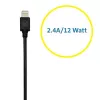 Kensington PowerBolt™ 2.4 automašīnas lādētājs — melns, Auto, cigarešu pievads, 1 m, melns