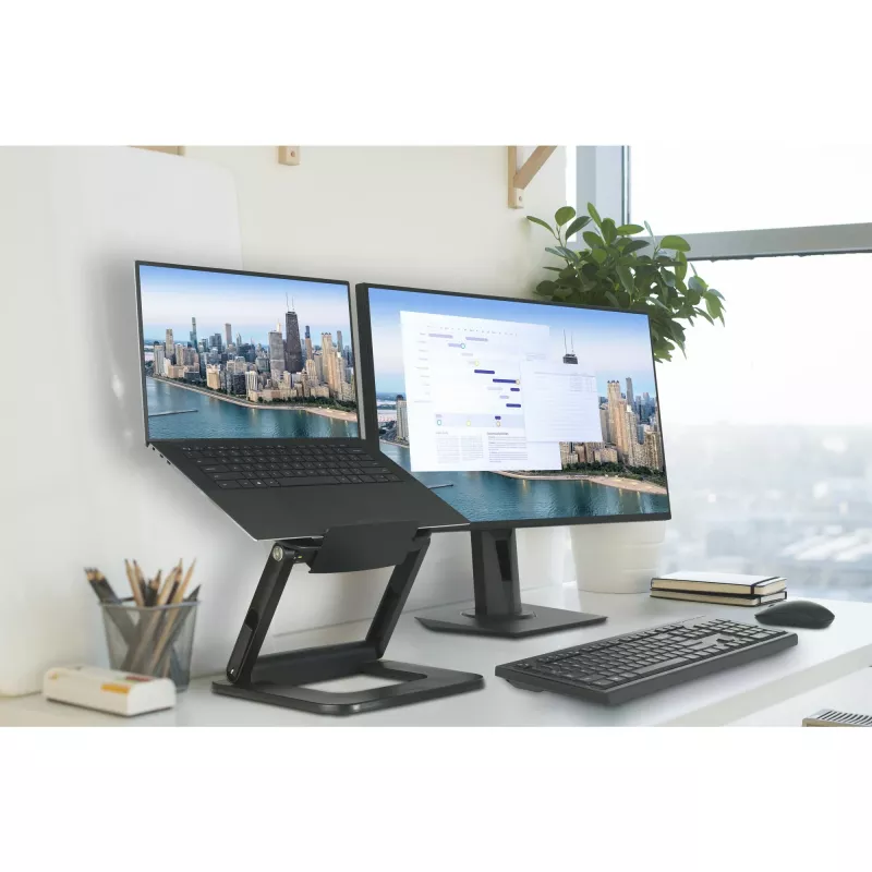 Kensington SmartFit EQ regulējams vairāku leņķu klēpjdatora statīvs, Klēpjdatora statīvs, Melns, Plastmasa, 33 cm (13 collas), 40,6 cm (16 collas), 3 kg
