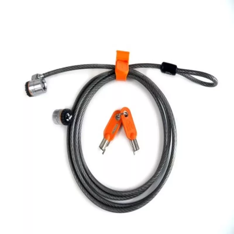 Kensington MicroSaver® Keyed Twin Laptop Lock, 2,2 m, apaļā atslēga, tērauds