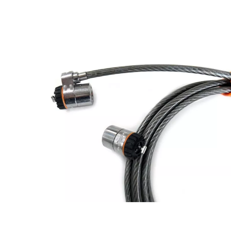 Kensington MicroSaver® Keyed Twin Laptop Lock, 2,2 m, apaļā atslēga, tērauds
