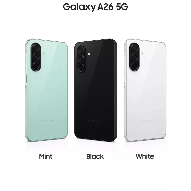 Samsung Galaxy A26 17 cm (6.7 inch) Hybrid Dual SIM Android 15 5G USB Type-C 6 GB 128 GB 5000 mAh Melns