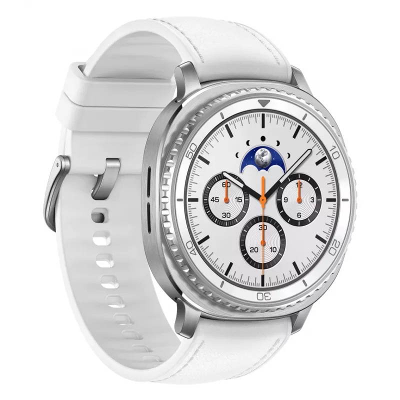 Samsung Galaxy Watch 8 Classic 3,3 cm (1,3 collas) AMOLED 46 mm Digitāls 438 x 438 pikseļi Skārienjutīgs ekrāns Sudraba krāsas Wi-Fi GPS (satelītu)